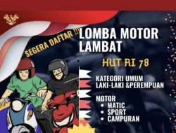 Semarak Hut RI ,Tokoh Pemuda Enrekang Desa Baroko Menggelar Lomba Motor Lambat