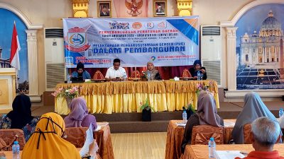 FOTO: anggota dprd makassar komis A nasir rurung gelar sosialisasi perda PUG.hotel grand town,senin (04/09/2023)