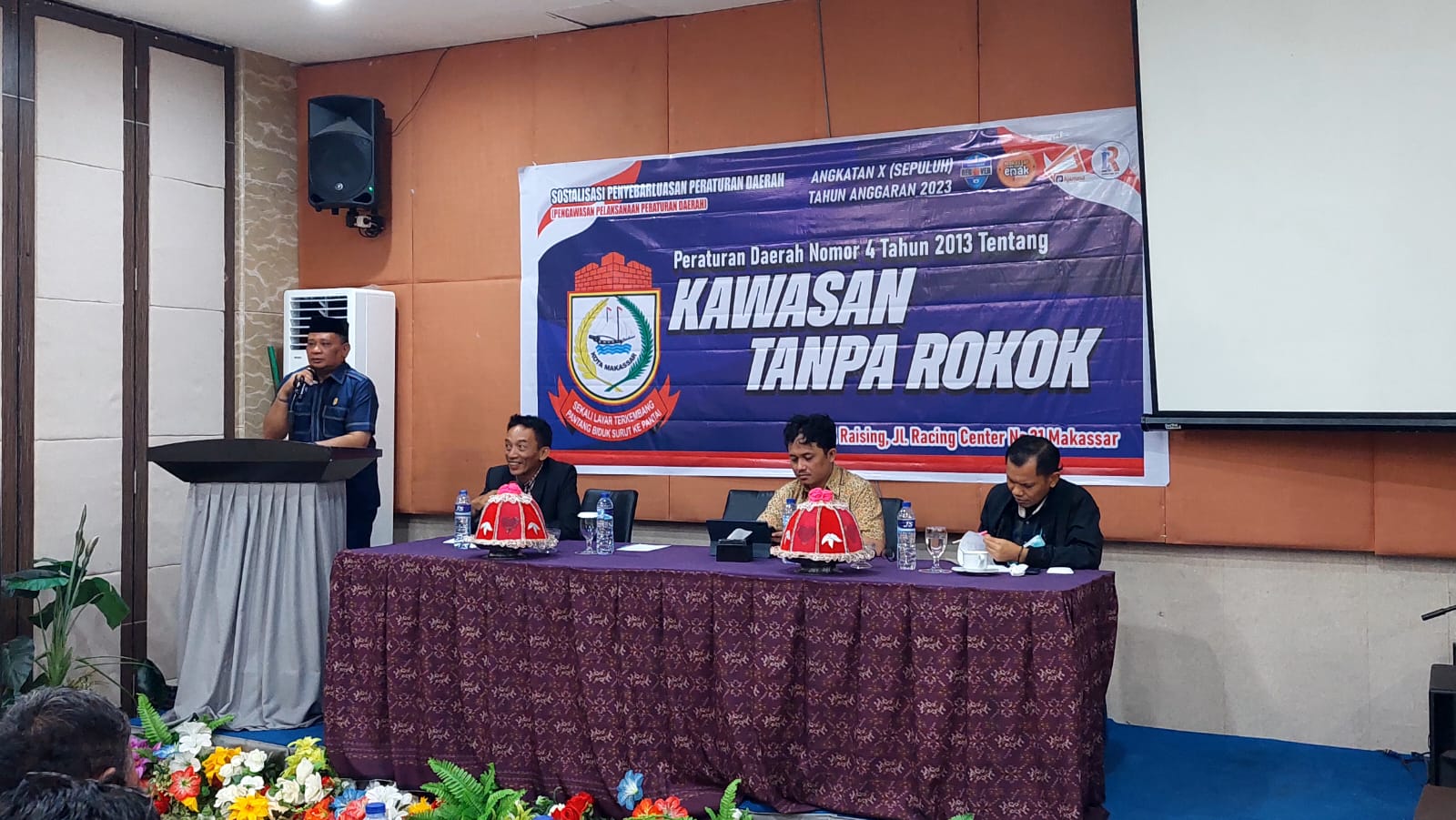 FOTO: Syamsuddin Raga sosialisasi perda kawasan tanpa rokok,hotel raising makassar,jum'at (01/09/2023)