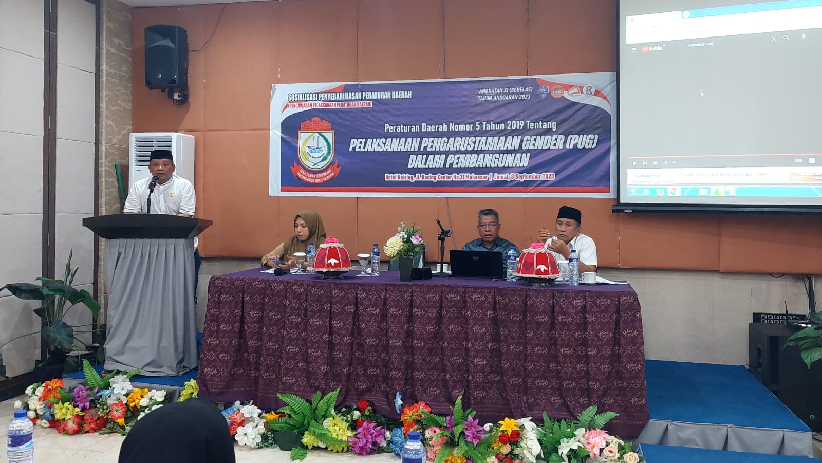FOTO; Syamsuddin Raga menyampaikan perda PUG di hadapan konstituennya.jum'at (08/09/2023)