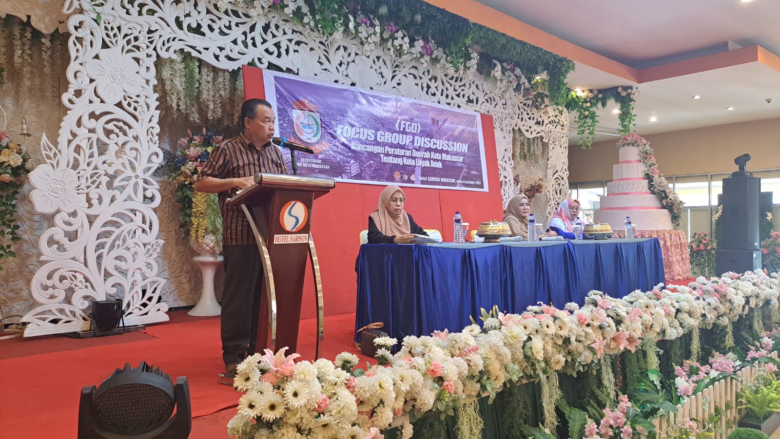 FOTO: H.sangkala saddiko bahas tentang kota layak anak .di hotel sarison.jum'at (08/09/2023)