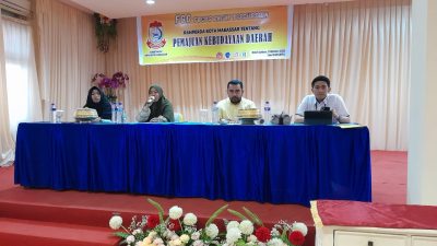FOTO: dewan andi suharmika mengelar focus grup discussion tentang ranperda pemajuan kebudayaan daerah.hotel sarison rabu (11/10/2023)