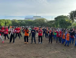 Peringati HGN Ke 78 ,Camat Rappocini Beserta Mengelar Olahraga Senam