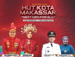 Camat Ujung Pandang Bersama Ketua TP PKK Kecamatan Ucapkan Selamat Hari Jadi Kota Makassar ke 416