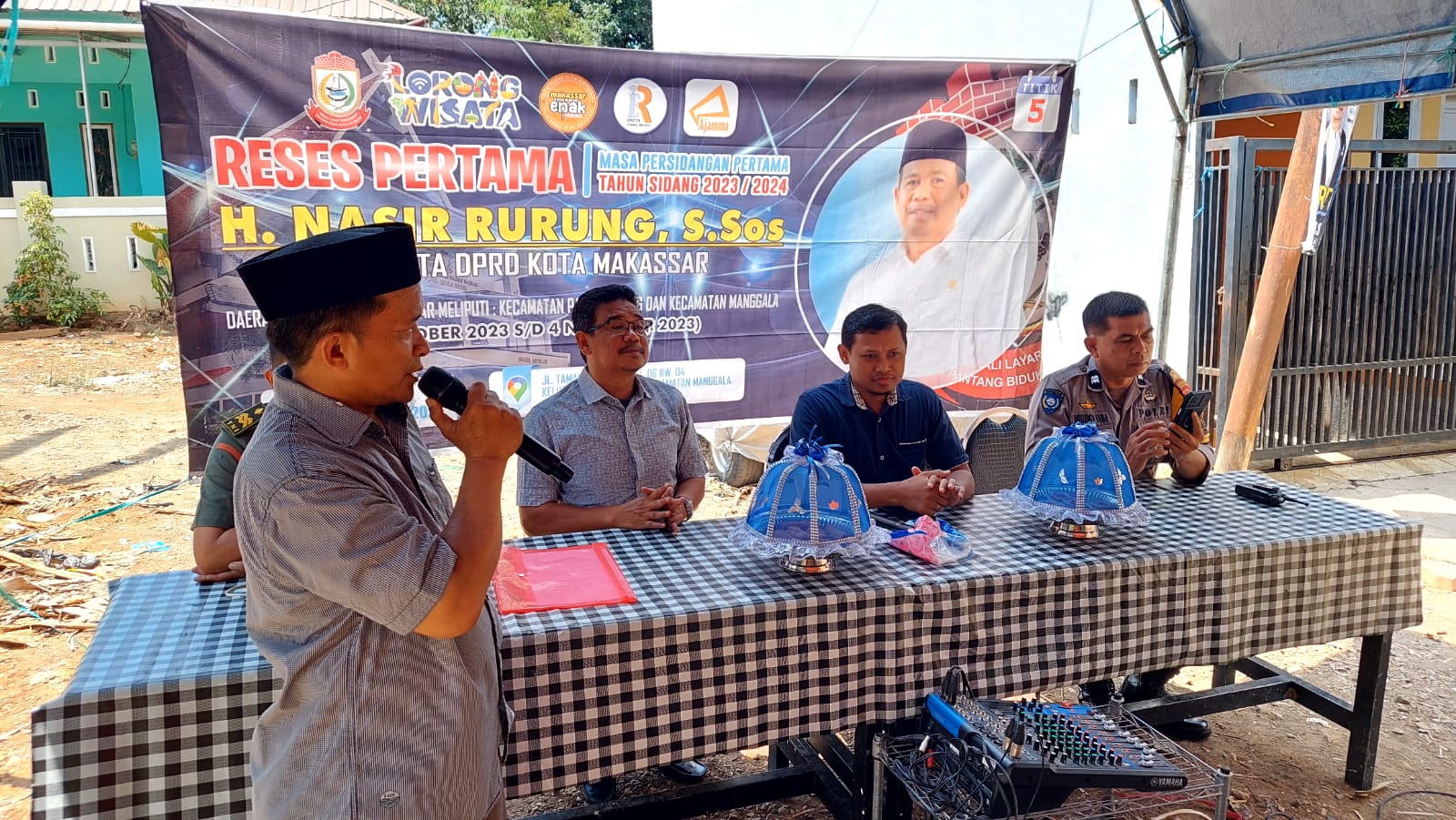 FOTO: Nasir Rurung Gelar reses titi ke enam dikelurahan tamangapa kec manggala rw 06 .jum'at (03/11/2023)
