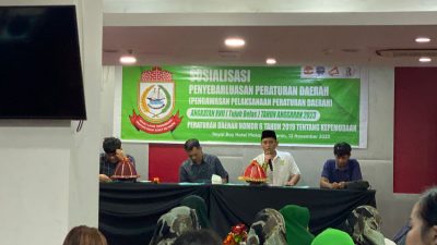 FOTO; sosialisasi perda kepemudaan ,royal bay Hotel makassar,Senin (13/11/2023)