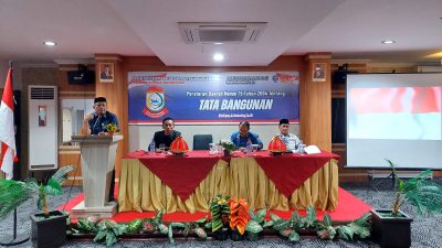 FOTO;sosialisasi perda tata bangunan ,syamsuddin raga sebut bangunan dimakassar perlu diawasi.hotel LYNT.Rabu(29/11/2023)
