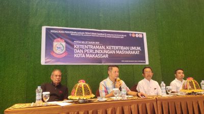 FOTO:supratman paparkan perda ketertiban umum.hotel Maxone.Senin (13/11/2023)