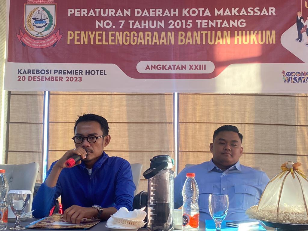 FOTO:legislator PAN sosialisasi perda bantuan hukum.hotel karebosi premier.rabu (20/12/2023)