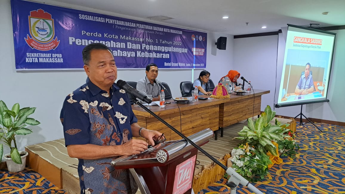 FOTO: Politisi PAN h sangkala saddiko sosialisasi perda bahaya kebakaran,hotel grand maleo.sabtu (02/12/2023)