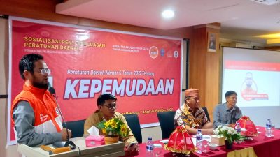FOTO;ketua komisi D dari fraksi PKS andi hadi ibrahim baso mengelar sosialisasi perda kepemudaan .Hotel LYNT.minggu (03/12/2023)