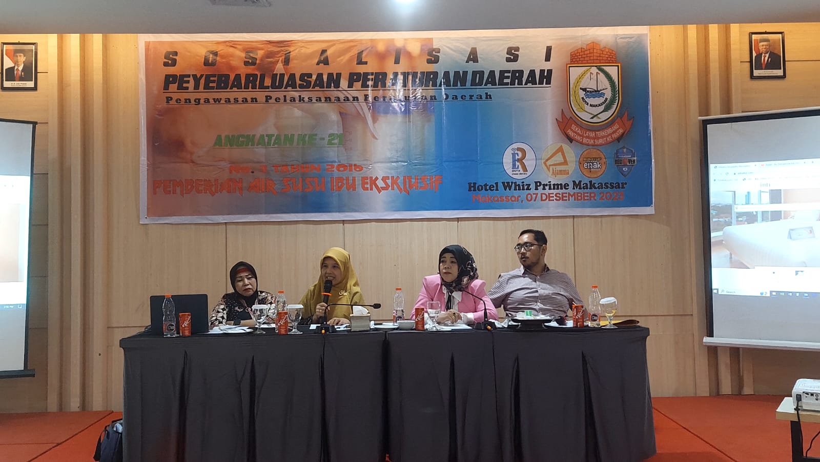 FOTO; Hj nurul hidayat sosialisasi perda air susu ibu di hotel whizz prime.kamis (07/12/2023)
