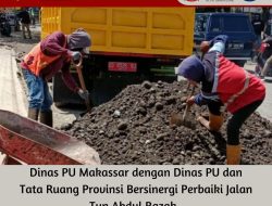 Dinas PU Makassar dengan Dinas PU dan Tata Ruang Provinsi Bersinergi Perbaiki Jalan Tun Abdul Razak