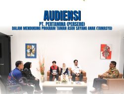 Audiensi PT Pertamina Bersama Dppkb Kota Makassar Dalam Mendukung Program Taman Asuh Sayang Anak