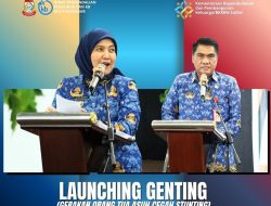 Wakil Wali Kota Makassar, Ibu Hj. Aliyah Mustika Ilham, SE., M.A.P membuka acara Launching Genting (Gerakan Orang Tua Asuh Cegah Stunting)