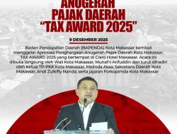 Pemerintah Kota Makassar melalui Badan Pendapatan Daerah (Bapenda) memberikan Penghargaan Atas Sinergitas serta Penghargaan Kelurahan Berprestasi