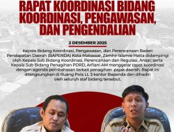 Bapenda Makassar, Rapat koordinasi Dengan Agenda Pembahasan Terkait Penagihan pajak Daerah