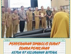 Pemilihan RT/RW,Kecamatan Manggala Serahkan Secara Simbolis Kertas Surat Suara