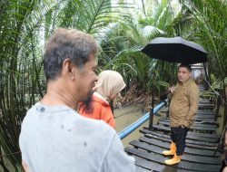 Di Tengah Hujan, Appi Tinjau Jembatan Lapuk di Barombong, Pembangunan Segera Dikerjakan