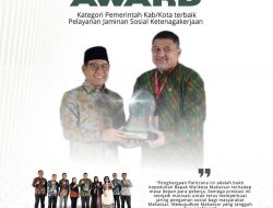 Raih Penghargaan Paritrana Award, Kadis Pertanahan Makassar Ucapkan Selamat Dan Sukses Walikota Makassar