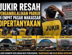 Jukir Resah, Di Alihkan Parkir di Empat Pasar Makassar Dipertanyakan