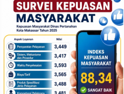 Kantongi Nilai A,Dinas Pertanahan Raih Berpredikat Sangat Baik 88,34